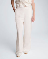 Kenneth Cole Pull On Wide Leg Linen Pant | PURE WHITE