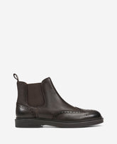 Kenneth Cole Frank Double Gore Wingtip Chelsea Boot | MOCHA LEATHER
