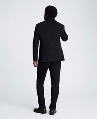Kenneth Cole Ready Flex Slim-Fit Pinstripe Double-Breasted Suit | BLACK PINSTRIPE