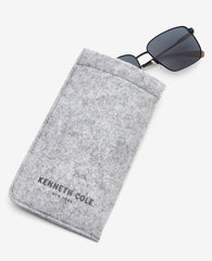 Kenneth Cole Square Titanium Sunglasses | BLACK