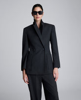 Kenneth Cole Flannel Double Breasted Jacket | CHAR COLE