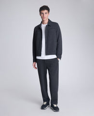 Kenneth Cole Shop Relaxed Cropped Slacks: Charcoal Mix, Stretch Fit | KC | CHARCOLE MIX