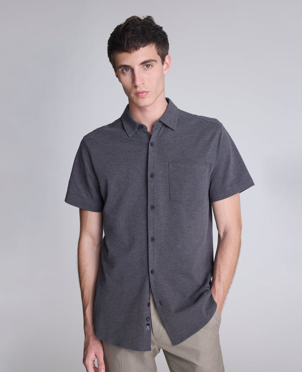 Kenneth Cole Shop Short Sleeve Sportshirt: Charcole Heather | Kenneth Cole | CHARCOLE HEATHER