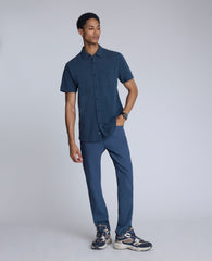 Kenneth Cole Shop Short Sleeve Sportshirt: Heather Blue | Kenneth Cole | HEATHER BLUE