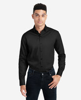 Kenneth Cole Black Stretch Dress Shirt – Flex Fit with TEKFIT | KC | BLACK
