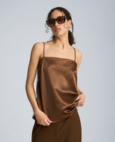 Kenneth Cole Cami with Lace Side Seam Inserts | BRUNETTE