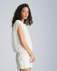 Kenneth Cole Bubble Top with Ties | PURE WHITE