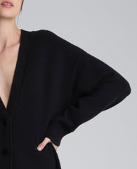 Kenneth Cole Long Button Front Cardigan Duster – Black | Kenneth Cole | BLACK