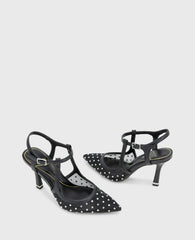 Kenneth Cole Shop Romi Black Stud Mesh Slingback Heel | Kenneth Cole | BLACK STUD MESH