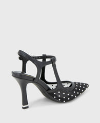 Kenneth Cole Shop Romi Black Stud Mesh Slingback Heel | Kenneth Cole | BLACK STUD MESH