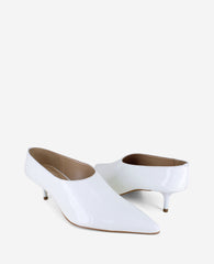 Kenneth Cole Shop Linxie White Patent Kitten Heel Pump | Kenneth Cole | SNOW PATENT