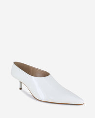 Kenneth Cole Shop Linxie White Patent Kitten Heel Pump | Kenneth Cole | SNOW PATENT