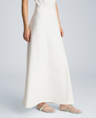 Kenneth Cole Pull On Flared Maxi Skirt | PURE WHITE