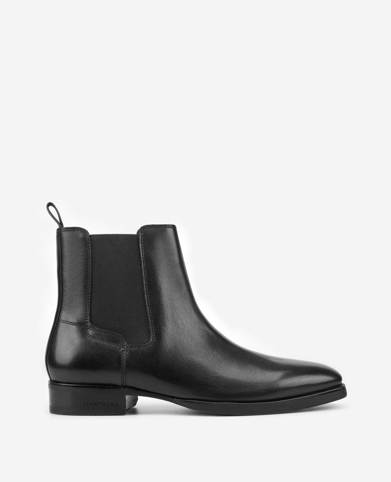 Kenneth Cole Raymond Leather Chelsea Boot for Men, Black | Kenneth Cole | BLACK LEATHER