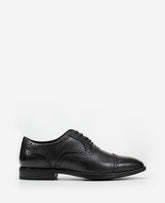 Kenneth Cole Future Pod Medallion Cap Toe Lace up | BLACK LEATHER