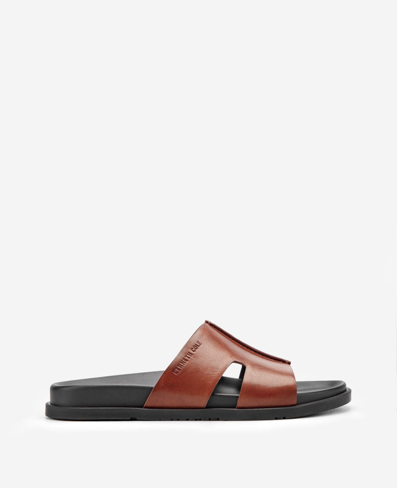 Kenneth Cole Willy Leather Sandal | COGNAC LEATHER