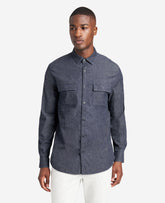 Kenneth Cole Shop Men’s Stretch Denim Shirt – Deep Indigo | Kenneth Cole | DEEP INDIGO