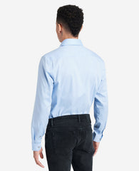 Kenneth Cole Slim-Fit Button-Down Stretch Dress Shirt with TEK FIT | LIGHT BLUE