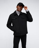 Kenneth Cole Heavyweight Twill Trucker Jacket – Black | Kenneth Cole | BLACK