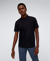 Kenneth Cole Black Performance Polo – 4-Way Stretch & Cotton Comfort | KC | BLACK