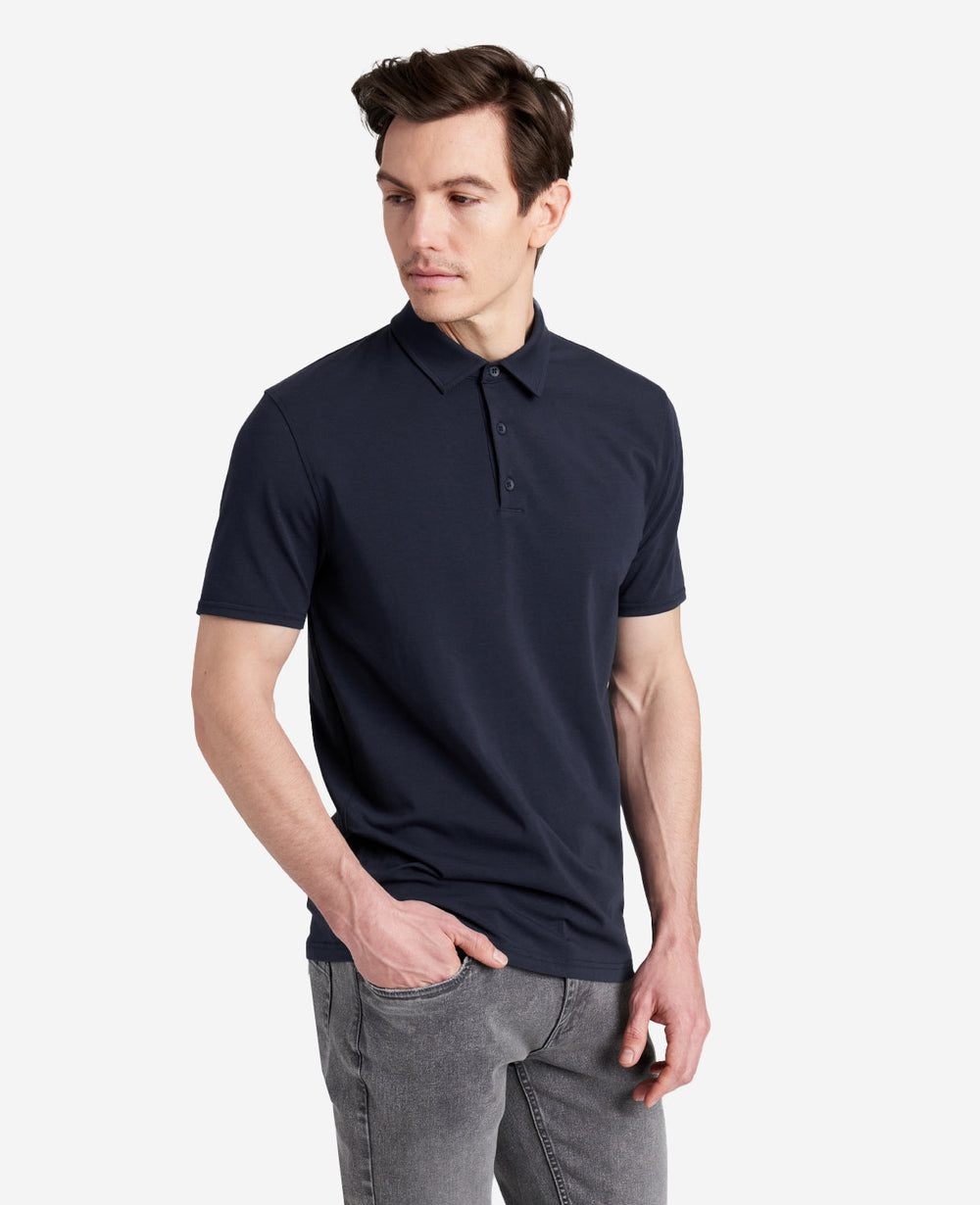 Kenneth Cole Shop Navy Performance Polo – Stretch Cotton Comfort | KC | NAVY