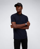 Kenneth Cole Black Polo Shirt with Contrast Placket & Collar | KC | BLACK