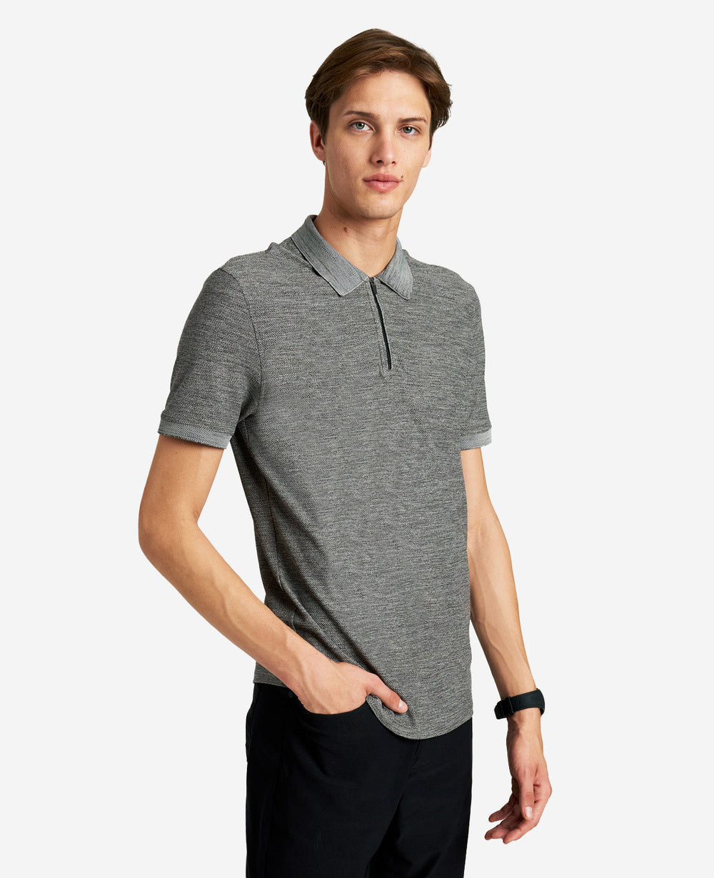 Kenneth Cole Kenneth Cole Zip-Up Knit Polo, Comfort & Style | Kenneth Cole | GREY HEATHER