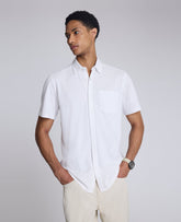 Kenneth Cole Shop Short Sleeve Sportshirt: White, Chest Pocket | KC | WHITE