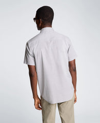 Kenneth Cole Short Sleeve Sport Shirt with Chest Pocket | ABSTRACT OXFORD GEO BLACK