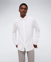 Kenneth Cole White Stretch Button-Down Shirt with Pocket | Kenneth Cole | WHITE