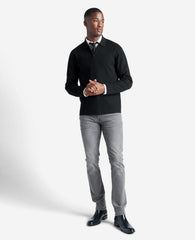 Kenneth Cole Shop Men’s Long Sleeve Polo Sweater – Black | Kenneth Cole | BLACK