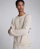 Kenneth Cole Shop Popcorn Crew Sweater: Offwhite Textured Knit | KC | OFFWHITE