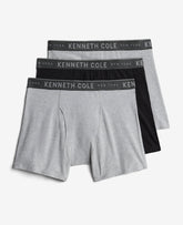 Kenneth Cole Shop Stretch Boxer Briefs 3-Pack Charcoal | Kenneth Cole | BLACK / HEATHER CHAR-COLE