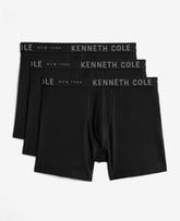 Kenneth Cole Shop Men’s 100% Cotton Boxer Briefs 3-Pack | Kenneth Cole | BLACK