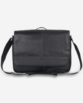 Kenneth Cole Leather Messenger Bag – 15.6” Laptop Ready | Kenneth Cole | BLACK