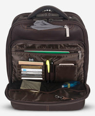 Kenneth Cole Colombian Leather Backpack | BROWN