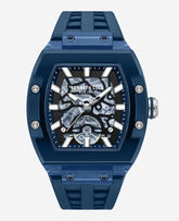 Kenneth Cole Skeleton Automatic Blue Silicone Strap Watch | Kenneth Cole | BLUE