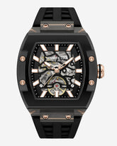 Kenneth Cole Shop Black Skeleton Automatic Silicone Watch | Kenneth Cole | BLACK
