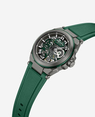 Kenneth Cole Shop Men’s Skeleton Automatic Silicone Watch in Green | KC | GREEN