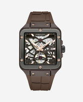Kenneth Cole Skeleton Automatic Silicone Watch | Kenneth Cole Men Brown | BROWN