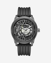 Kenneth Cole Men’s Skeleton Automatic Watch—Silicone Strap | Kenneth Cole | BLACK