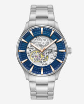 Kenneth Cole Men’s Skeleton Automatic Watch—Blue Dial | Kenneth Cole | SILVER
