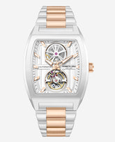 Kenneth Cole Skeleton Automatic Two-Tone Stainless Steel Bracelet Watch | SILVER