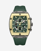 Kenneth Cole Men’s Chronograph Sport Silicone Watch – Green/Gold | KC | GREEN