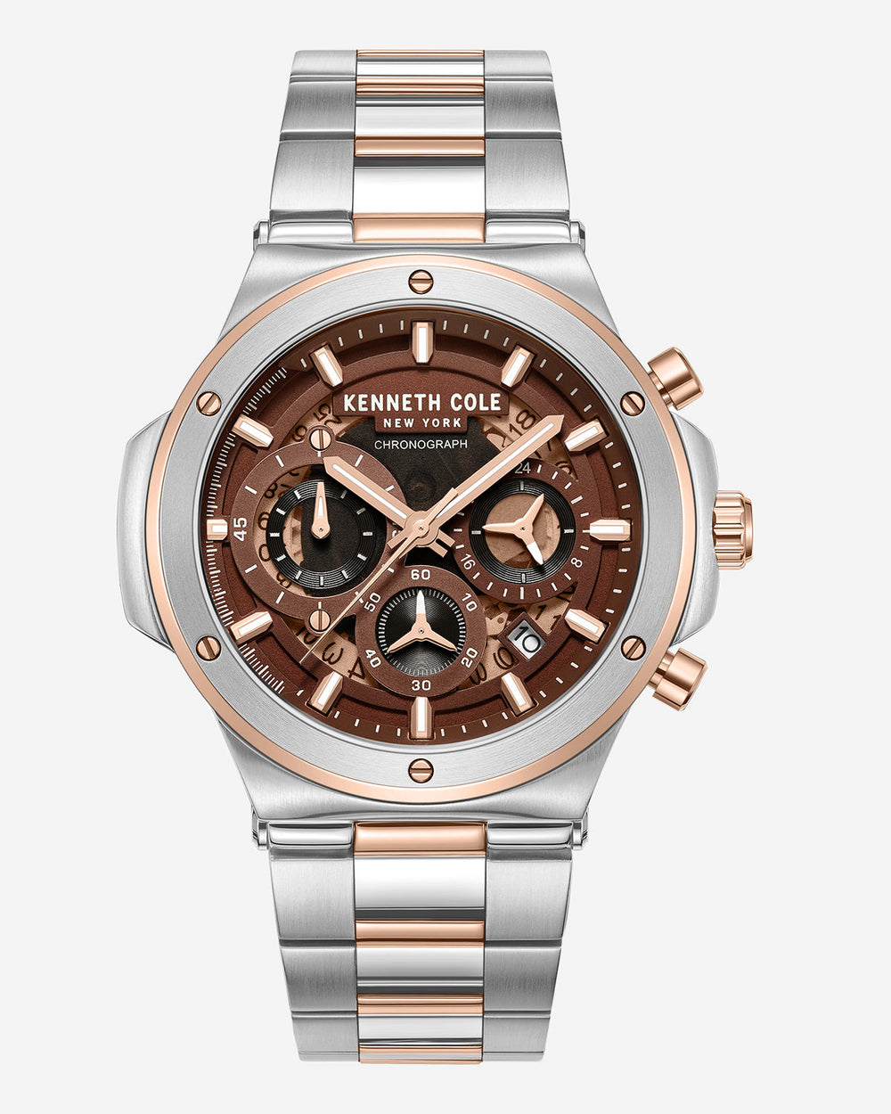 Kenneth Cole Shop Men’s Two-Tone Sport Bracelet Watch | Kenneth Cole | TT SILVER/GOLD ROSE