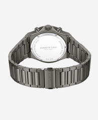 Kenneth Cole Dress Sport Chronograph Multi Tone Dial Stainless Steel Bracelet Watch | GUN