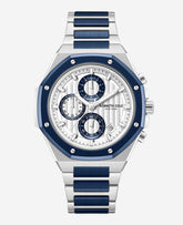 Kenneth Cole Dress Sport Chronograph Two-Tone Stainless Steel Bracelet Watch | TT SILVER/BLUE