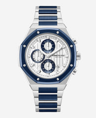 Kenneth Cole Dress Sport Chronograph Two-Tone Stainless Steel Bracelet Watch | TT SILVER/BLUE
