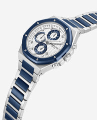 Kenneth Cole Dress Sport Chronograph Two-Tone Stainless Steel Bracelet Watch | TT SILVER/BLUE