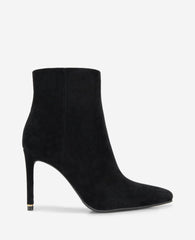 Kenneth Cole Shop Quincy Suede Heel Ankle Bootie in Black | Kenneth Cole | BLACK SUEDE